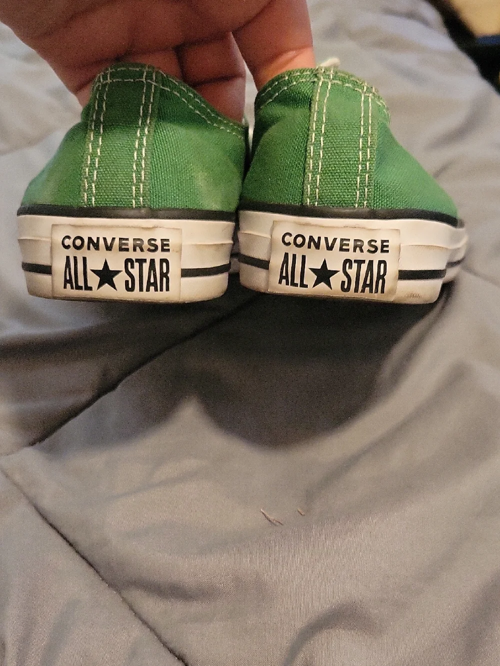 Converse Kids Low Top Canvas Sneakers in Bright Green and White - Picture 4 of 7
